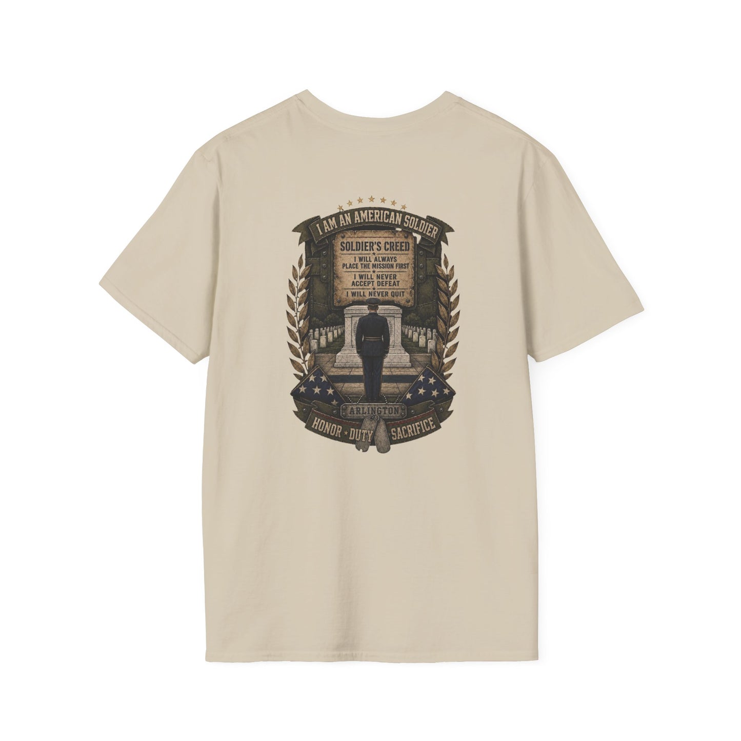 American Soldier Creed T-Shirt — I Am An American Soldier Military Tribute Tee