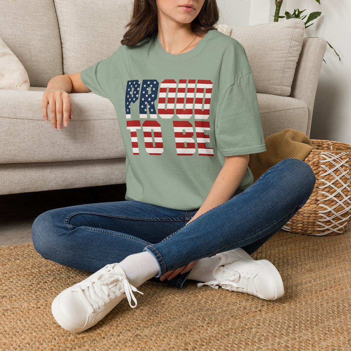 Proud To Be American T-Shirt — Patriotic USA Flag Graphic Tee