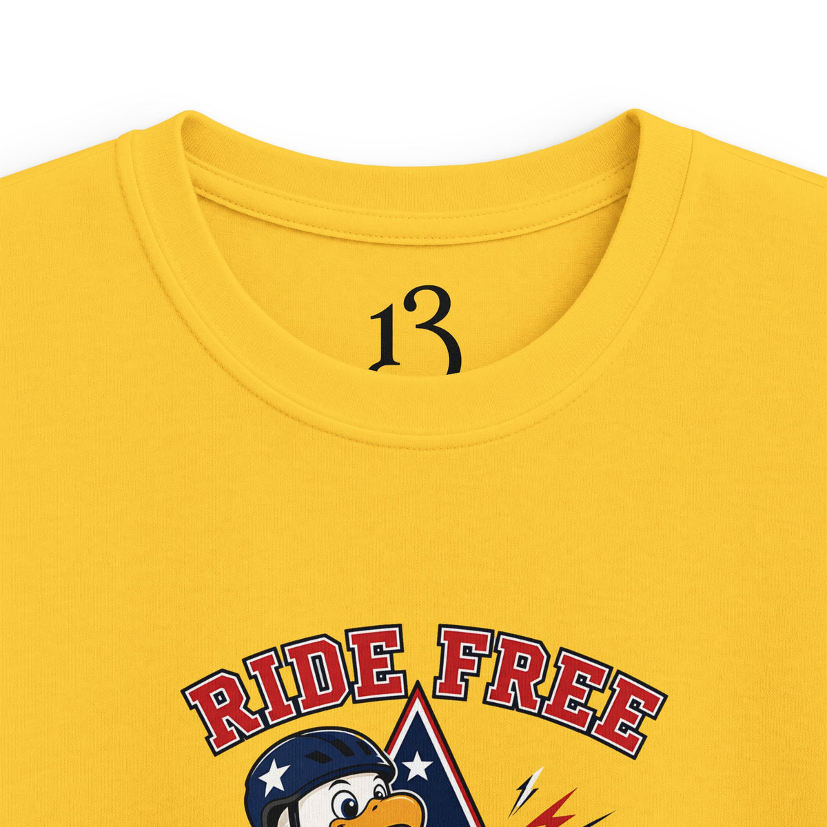 Kids' Bicycle Tee — "Ride Free" Retro Biker Graphic