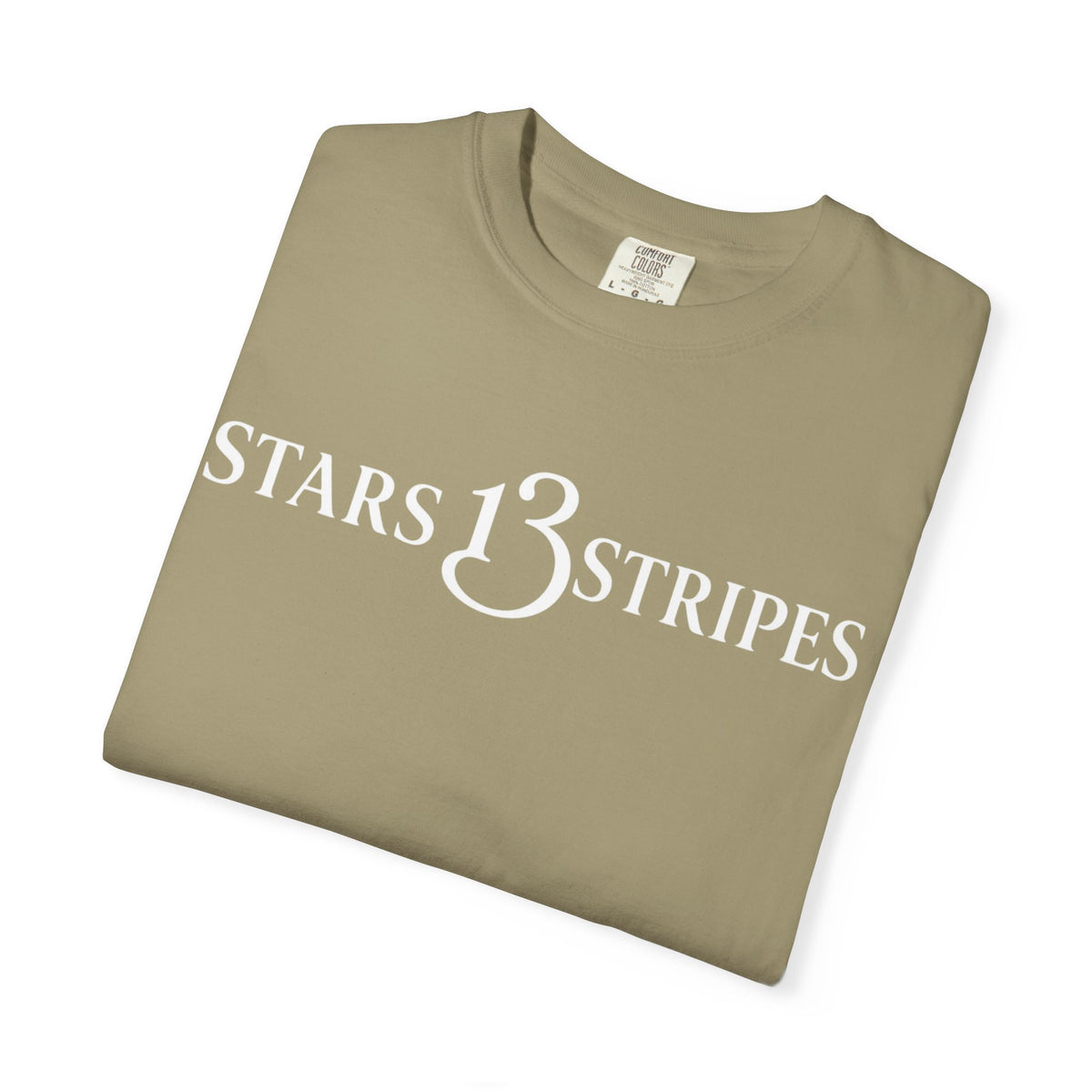 Stars13stripeS T‑Shirt — Vintage Olive Graphic Tee