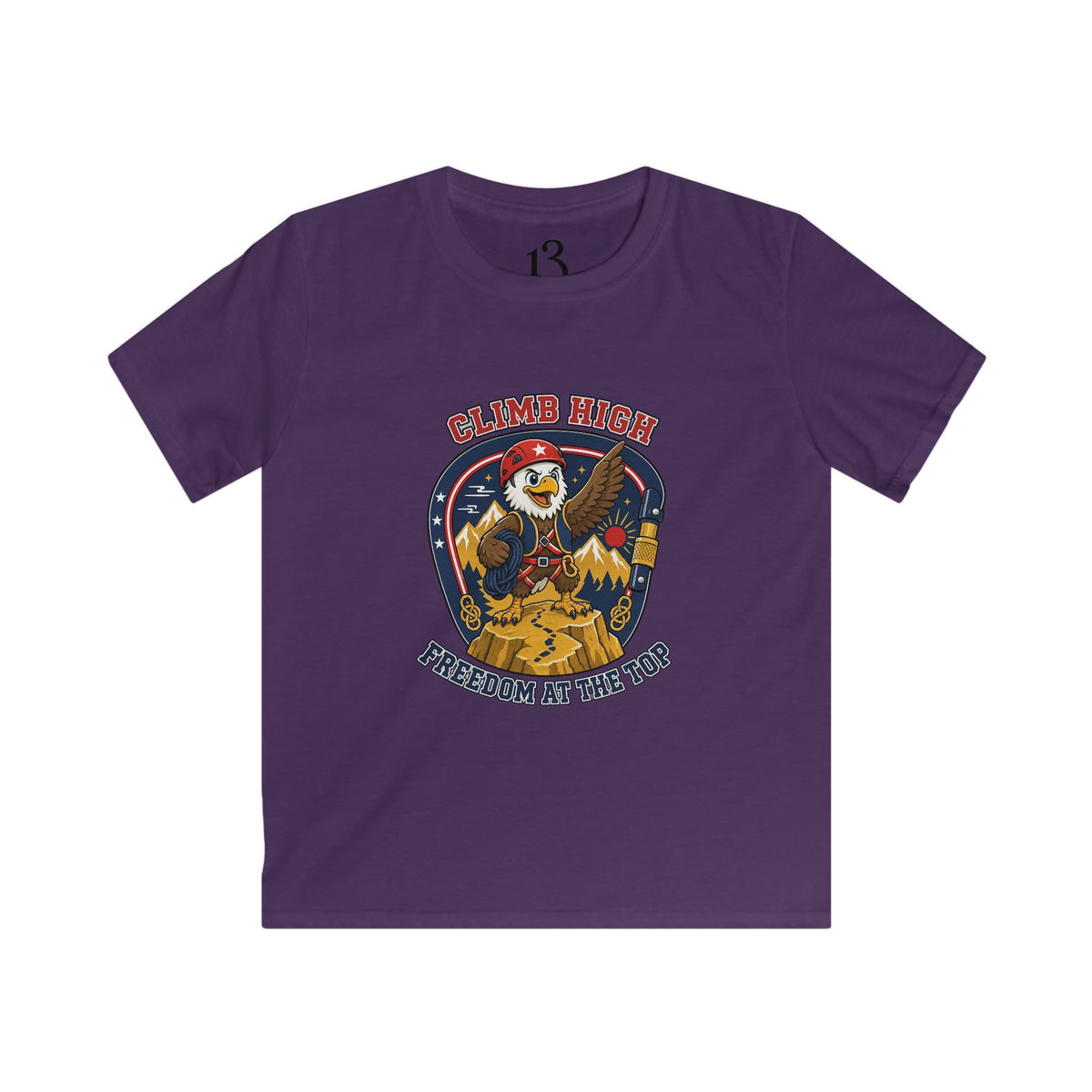 Kids T-Shirt – “Climb High, Dream Big” Adventure Graphic Tee