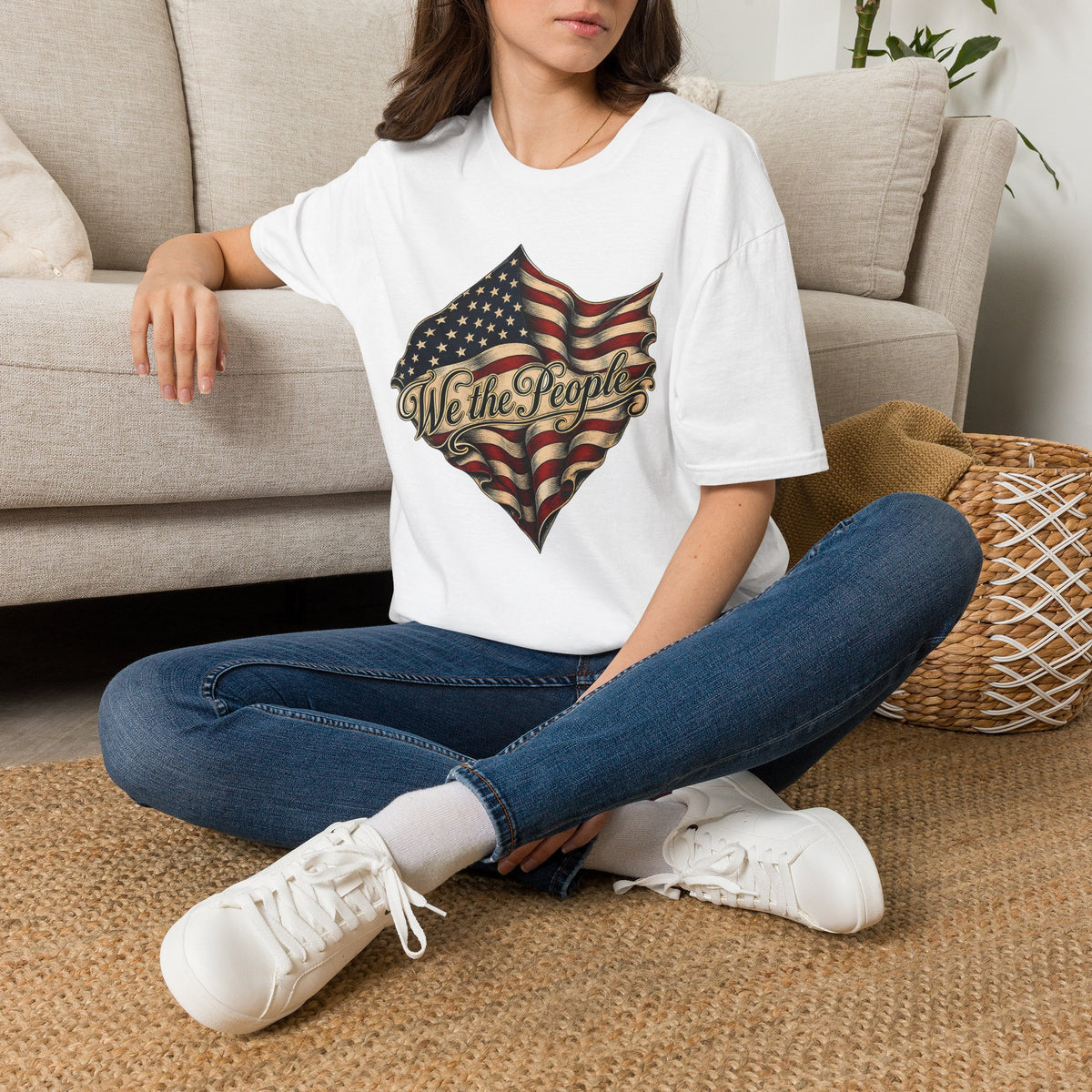 We the People Flag T-Shirt — Vintage American Patriotic Tee