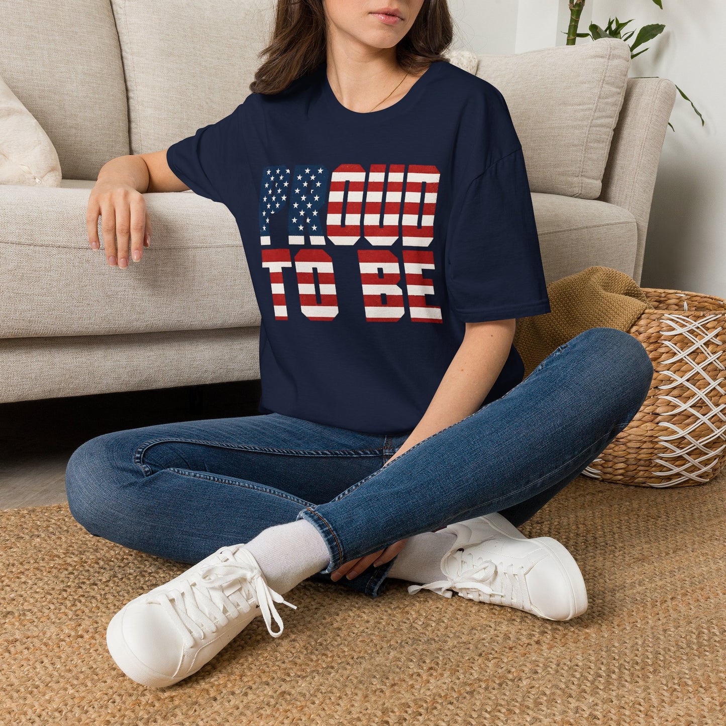 Proud To Be American T-Shirt — Patriotic USA Flag Graphic Tee