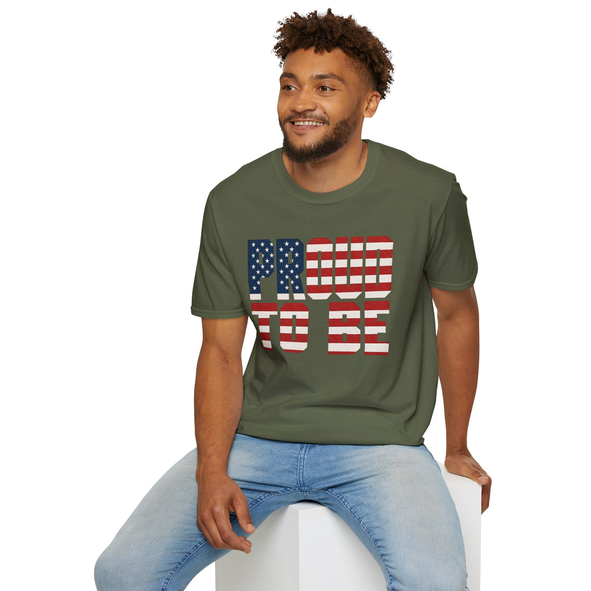 Proud To Be American T-Shirt — Patriotic USA Flag Graphic Tee