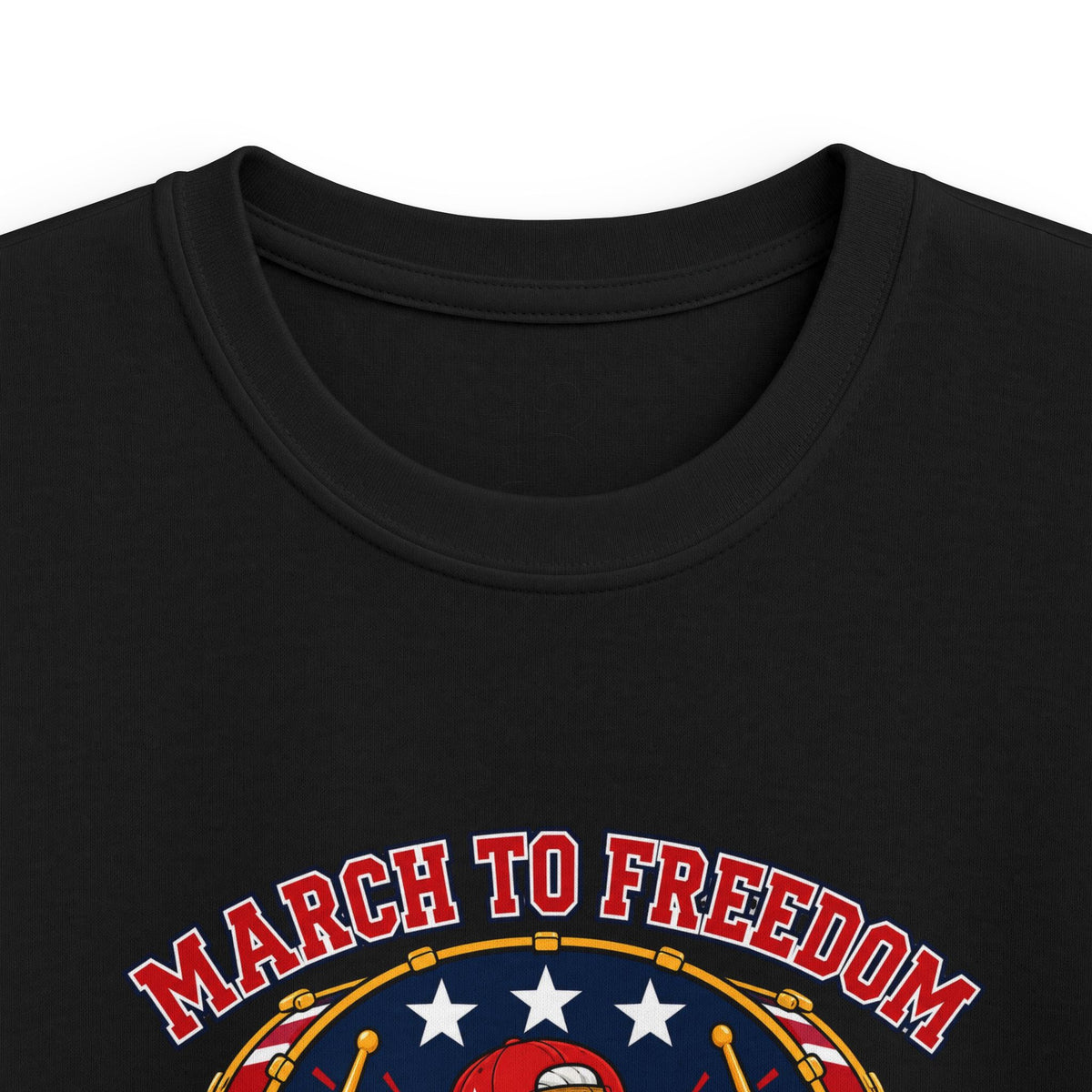 Kids Patriotic Eagle Tee - 'March to Freedom' Drumline Shirt