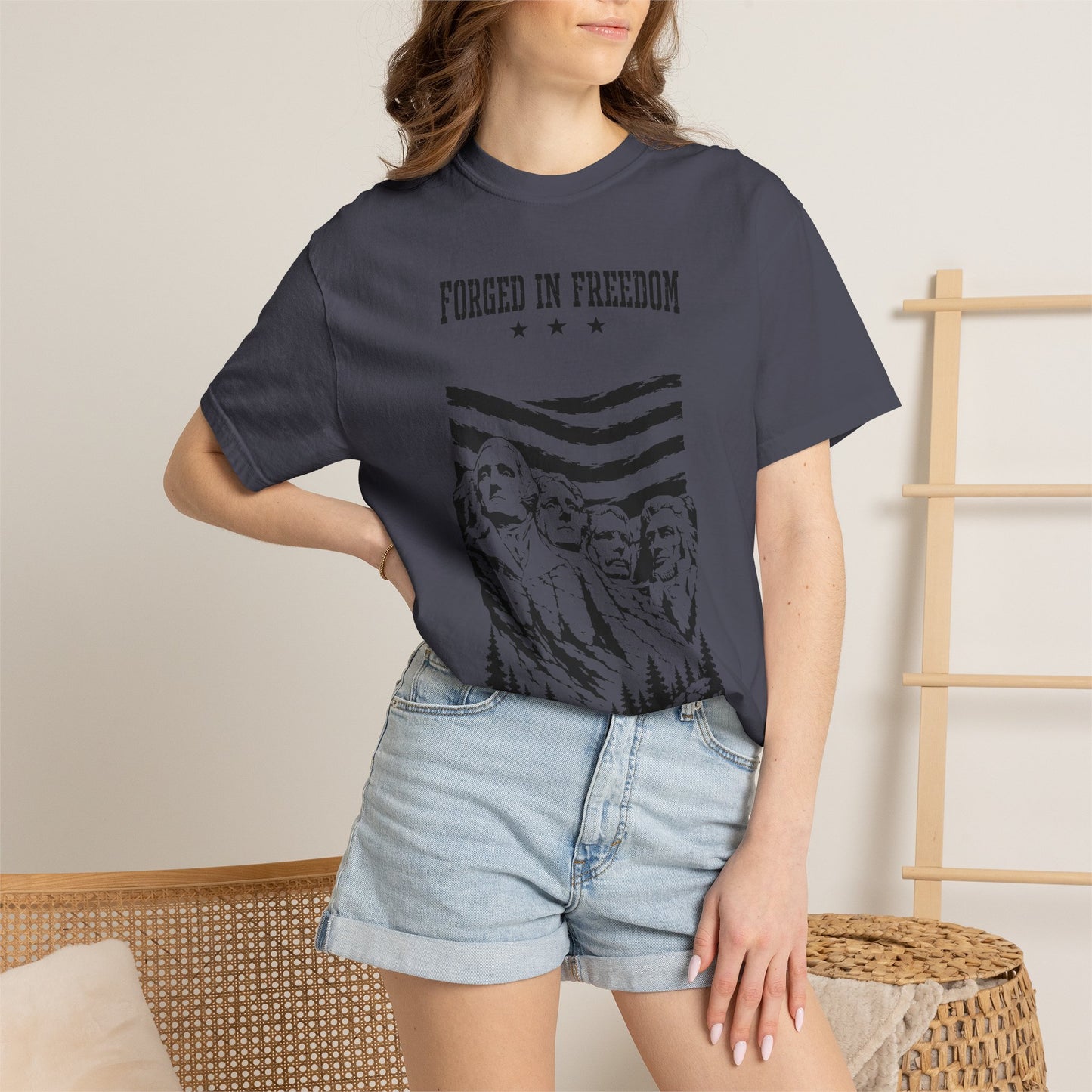 Forged in Freedom T-Shirt — Mount Rushmore Patriotic Tee (United States of America 1776)