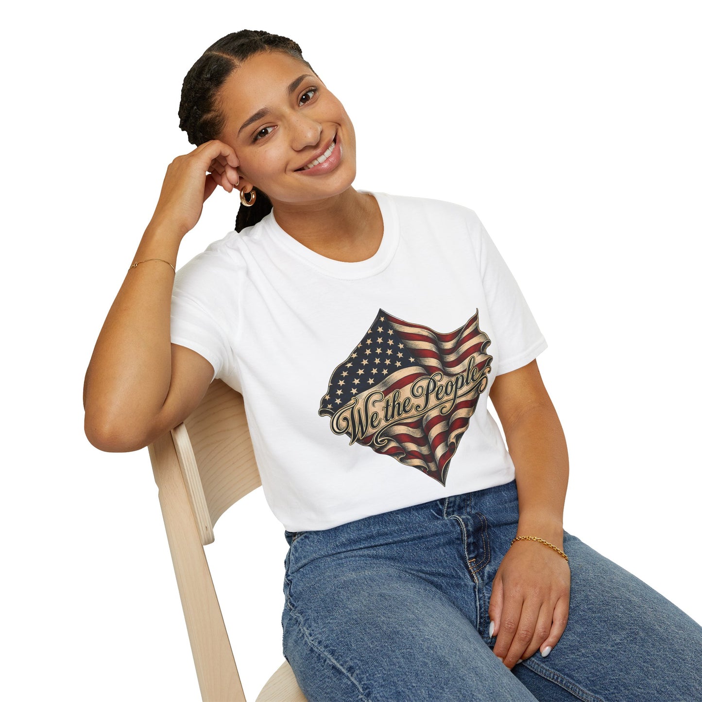 We the People Flag T-Shirt — Vintage American Patriotic Tee