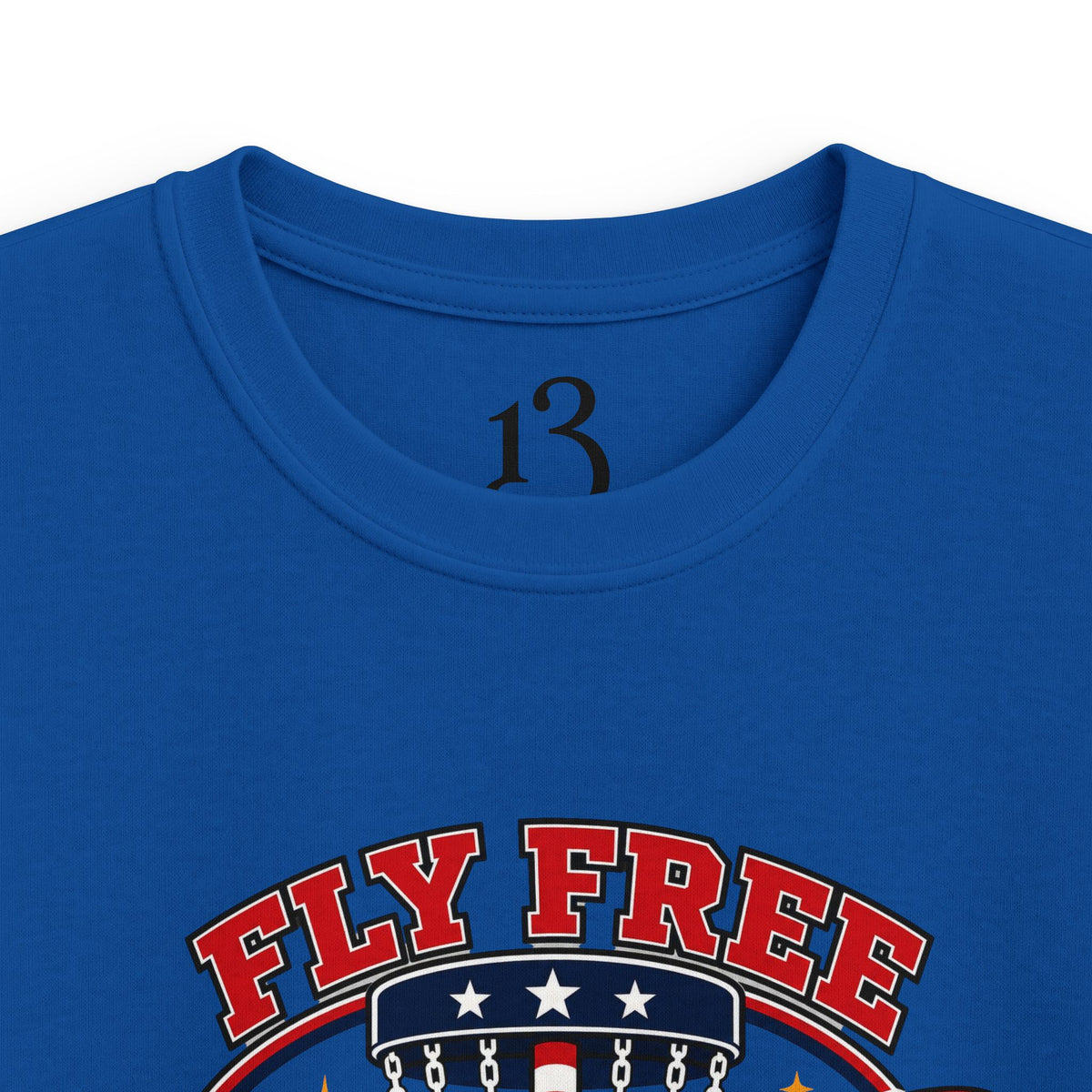 Kids Tee — "Fly Free USA Disc Crew" Patriotic Eagle Graphic
