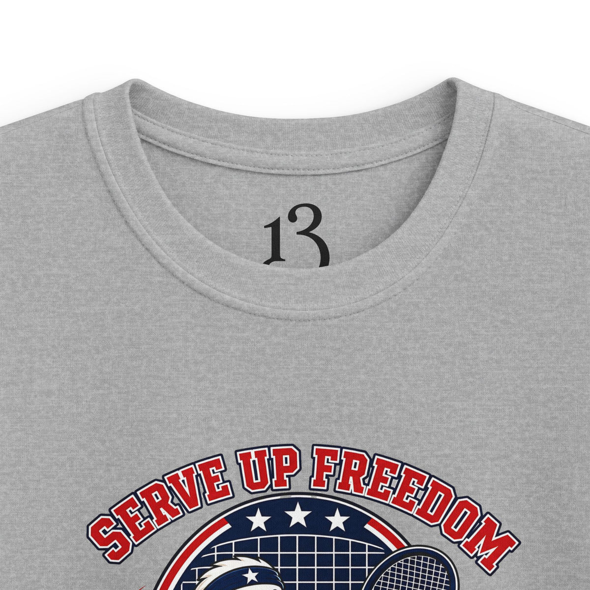Kids Tee — 'Swing Up Freedom' Tennis Graphic Youth Shirt