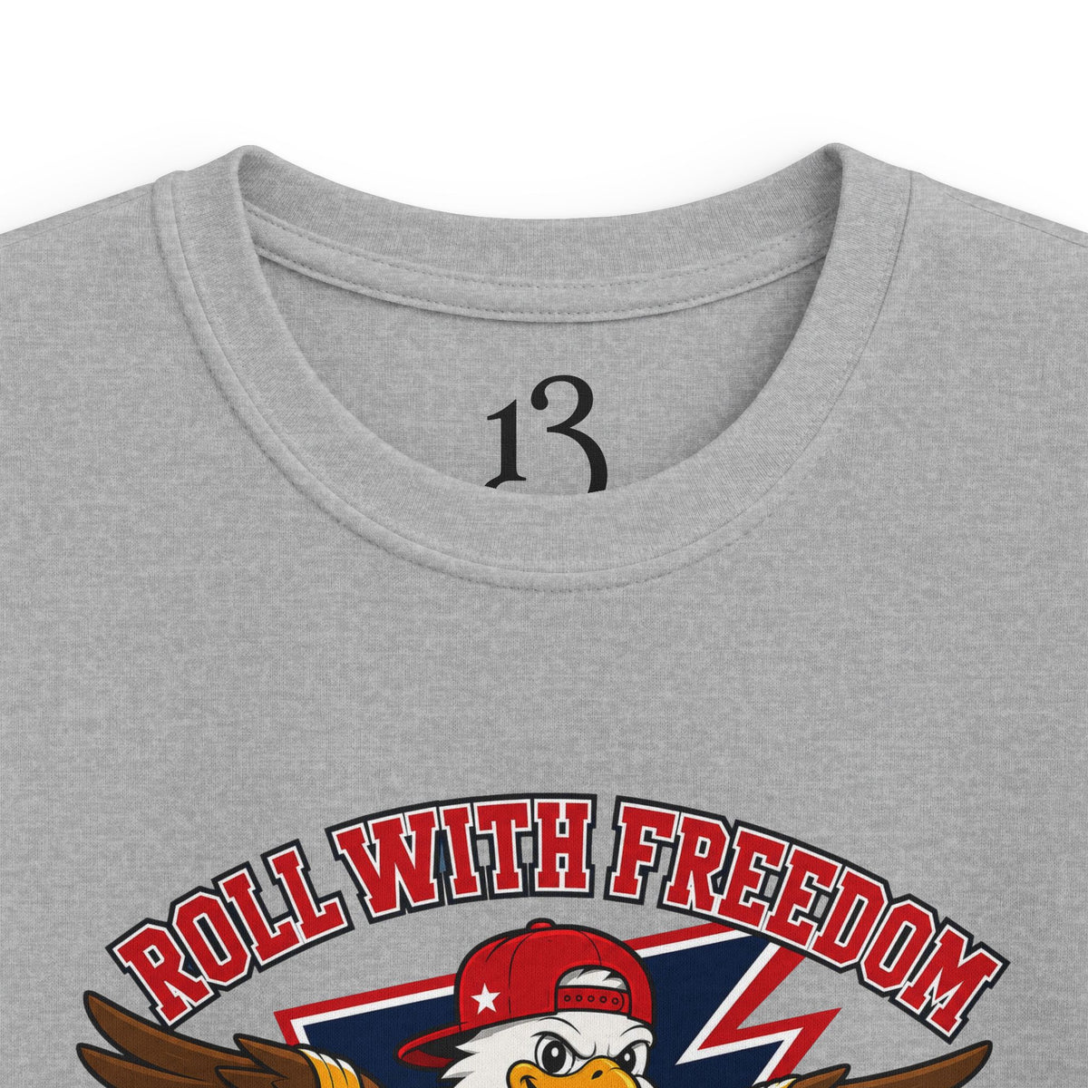 Kids Tee — 'Skate With Freedom' Eagle USA Street Crew Patriotic Skateboard Shirt