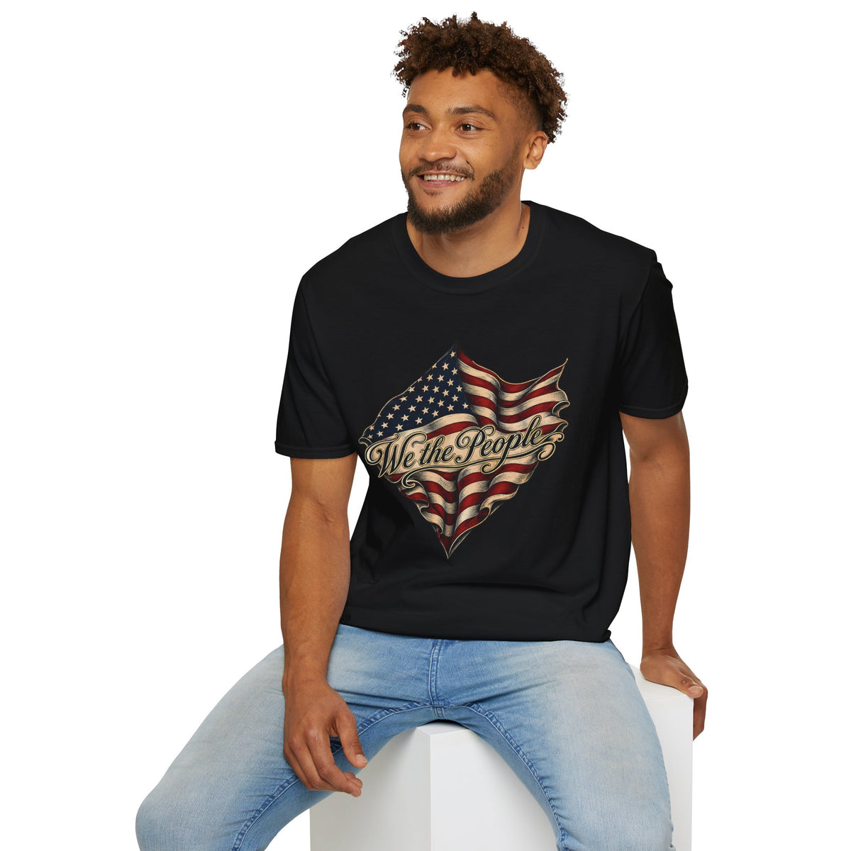 We the People Flag T-Shirt — Vintage American Patriotic Tee