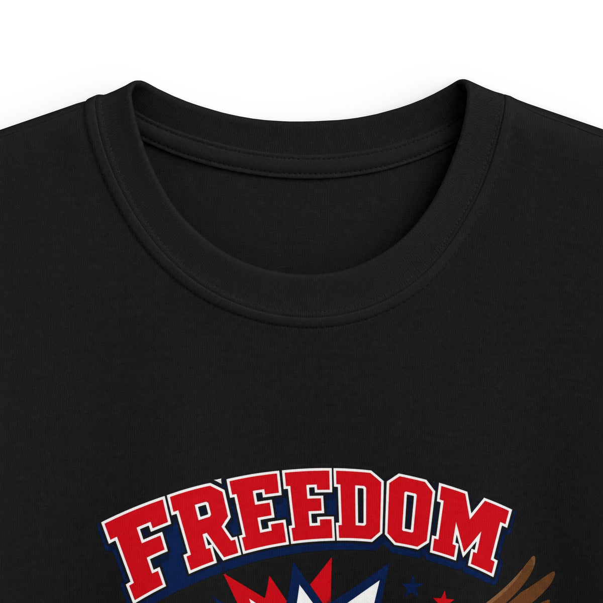 Kids Tee — "Freedom Flies Fast" Patriotic Eagle Shirt for 4th of July