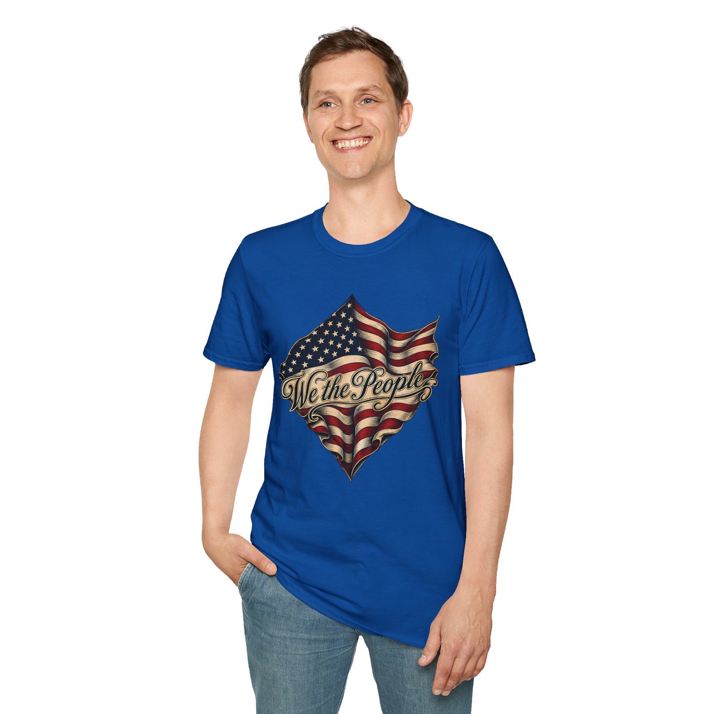 We the People Flag T-Shirt — Vintage American Patriotic Tee