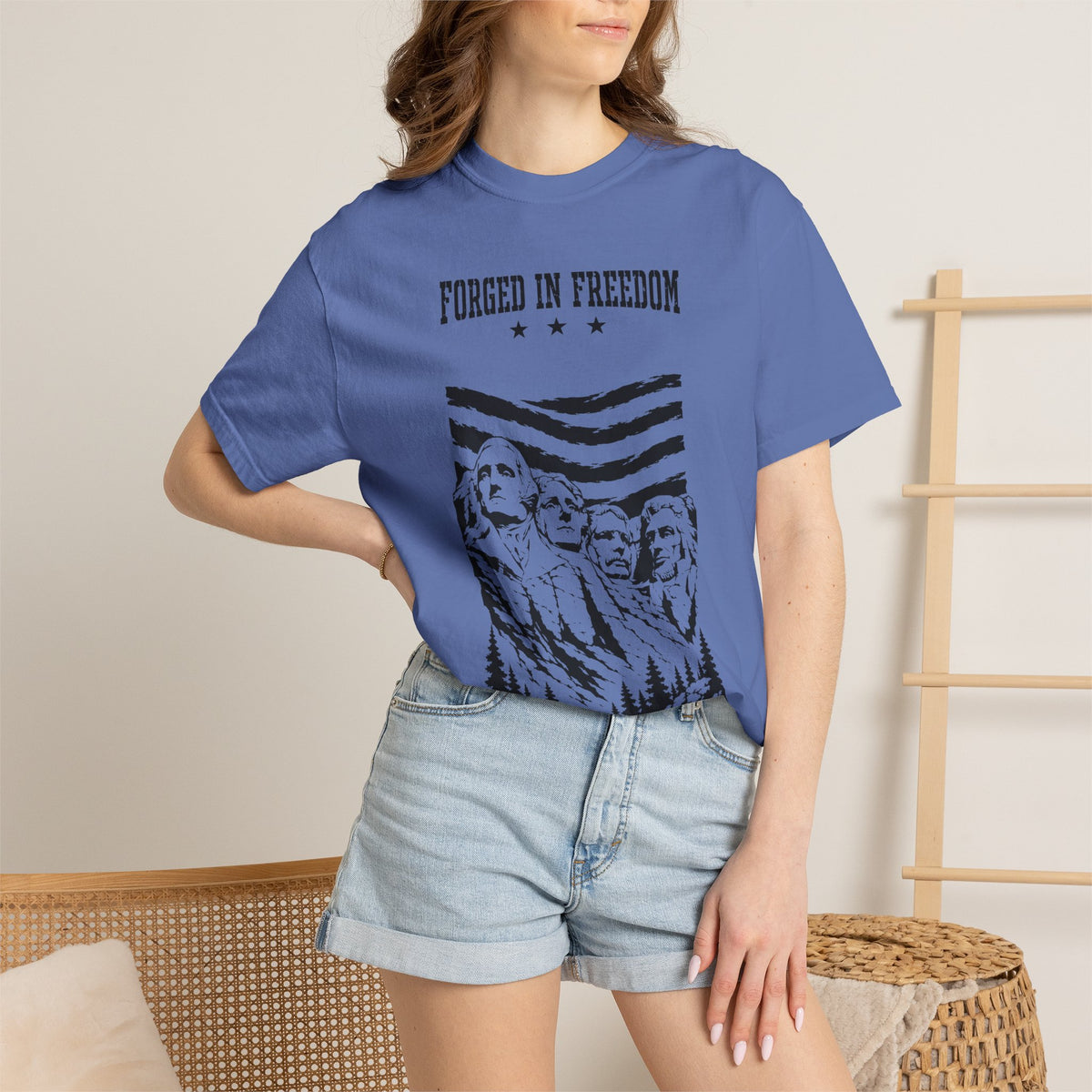 Forged in Freedom T-Shirt — Mount Rushmore Patriotic Tee (United States of America 1776)