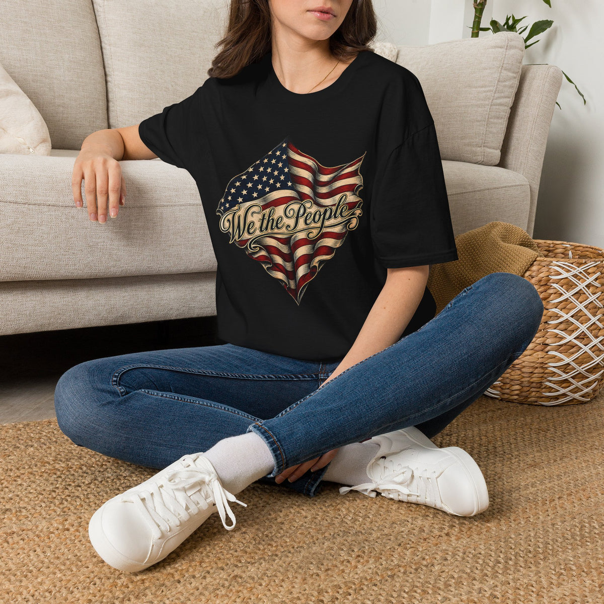We the People Flag T-Shirt — Vintage American Patriotic Tee