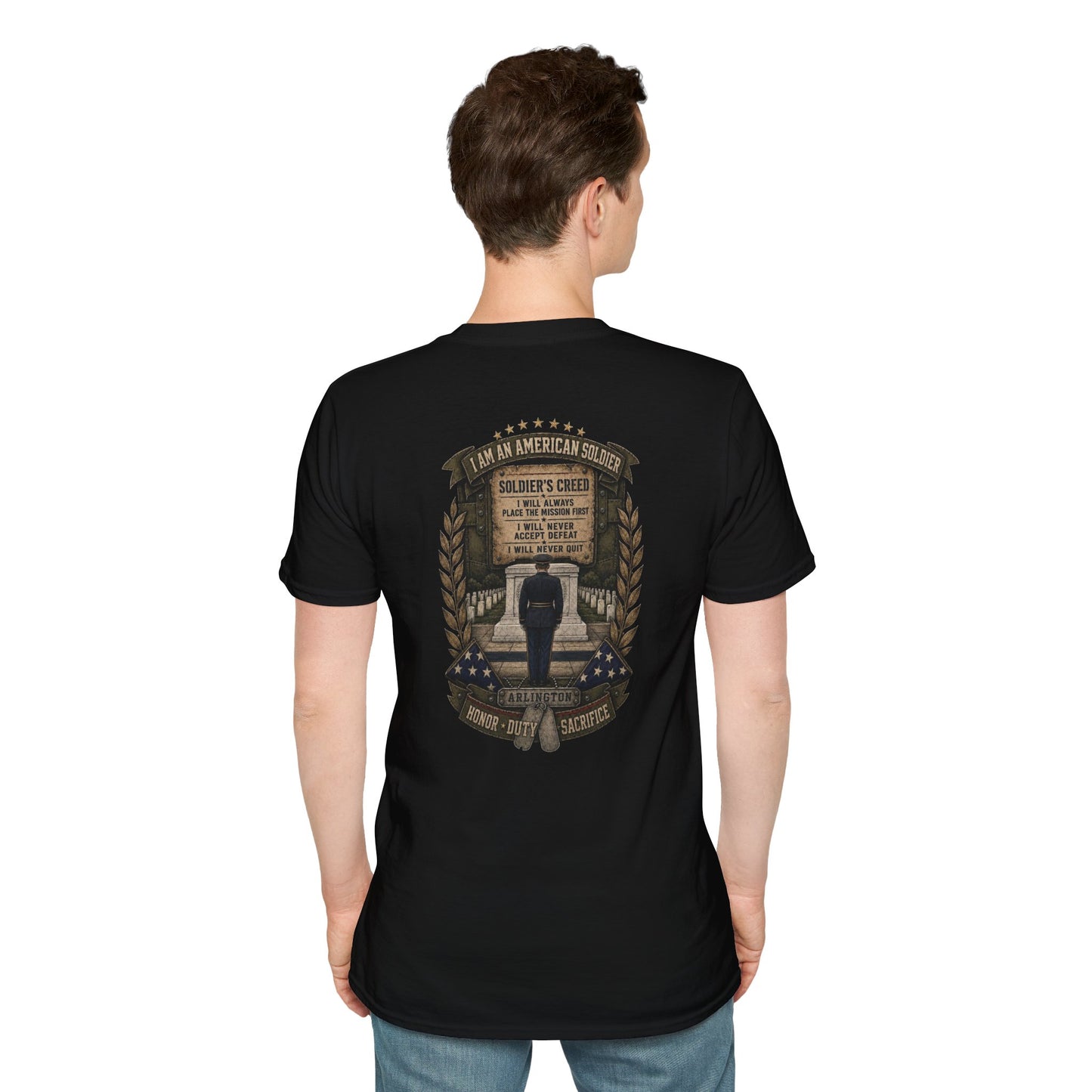 American Soldier Creed T-Shirt — I Am An American Soldier Military Tribute Tee