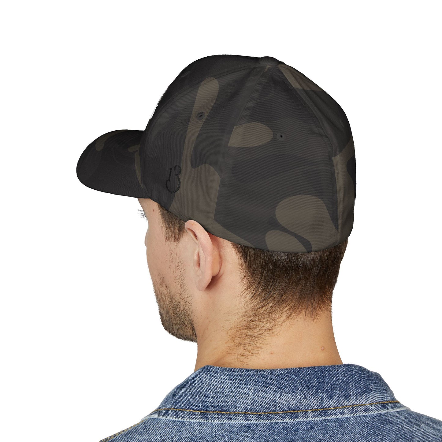 Stars13stripeS Embroidered Enclosed Back Cap White Font