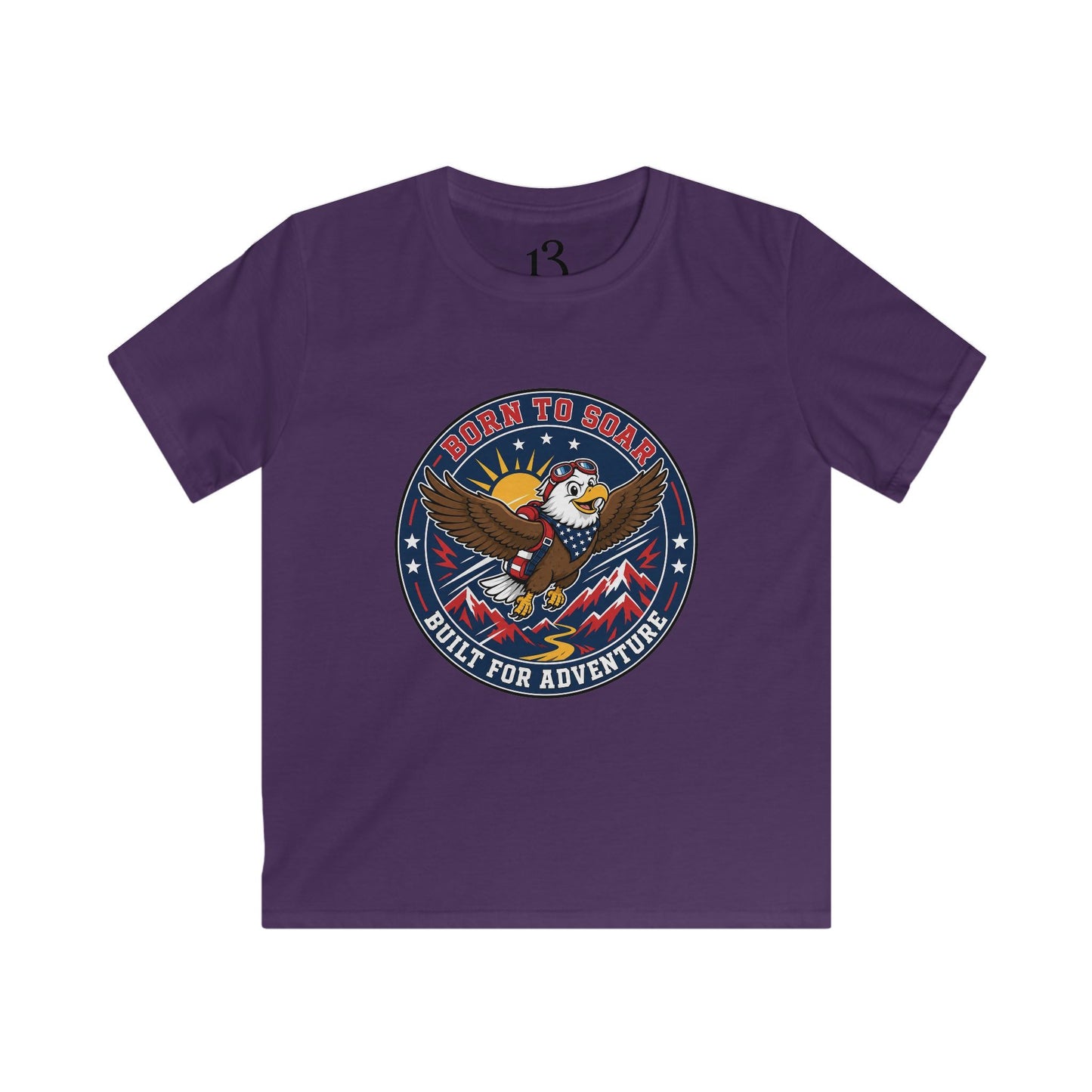Kids Tee - "Born to Soar Built for Adventure" Eagle Graphic