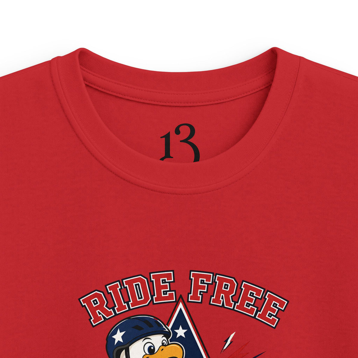 Kids' Bicycle Tee — "Ride Free" Retro Biker Graphic