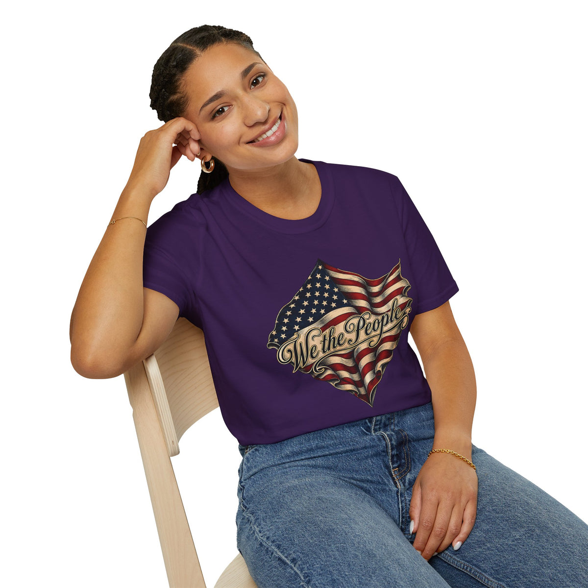 We the People Flag T-Shirt — Vintage American Patriotic Tee