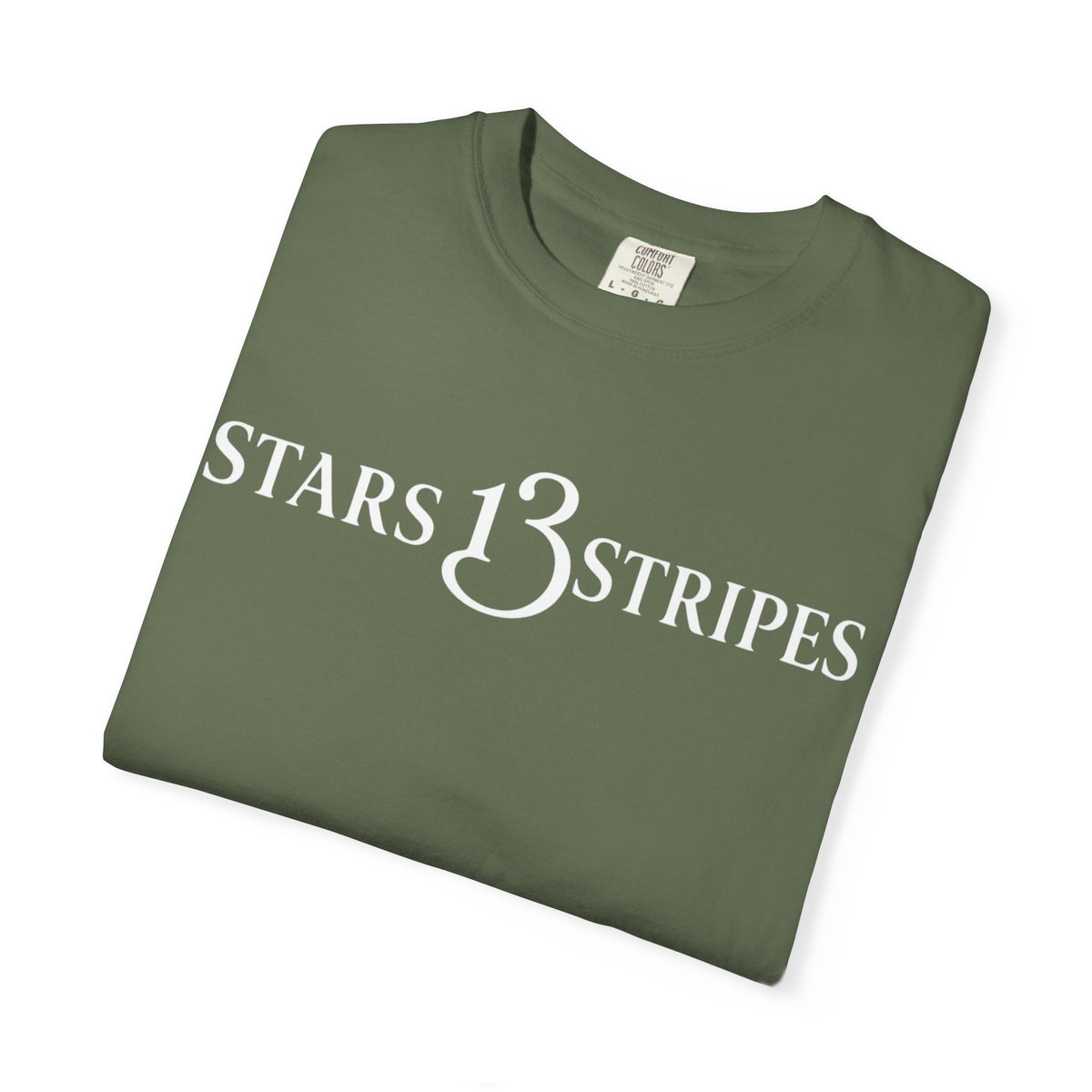 Stars13stripeS T‑Shirt — Vintage Olive Graphic Tee