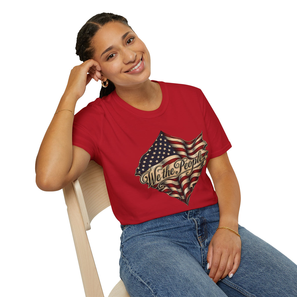 We the People Flag T-Shirt — Vintage American Patriotic Tee