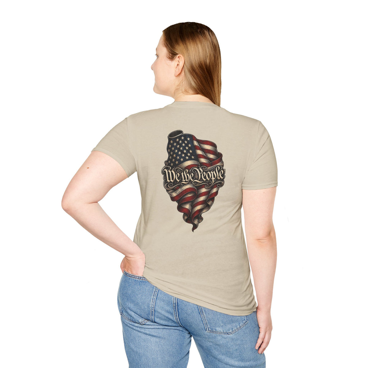 "We The People" Stars13stripeS Embossed T-Shirt