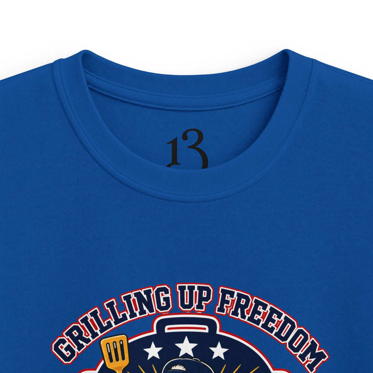 Kids T‑Shirt — "Grilling Up Freedom" USA Cookout Crew Patriotic BBQ Tee
