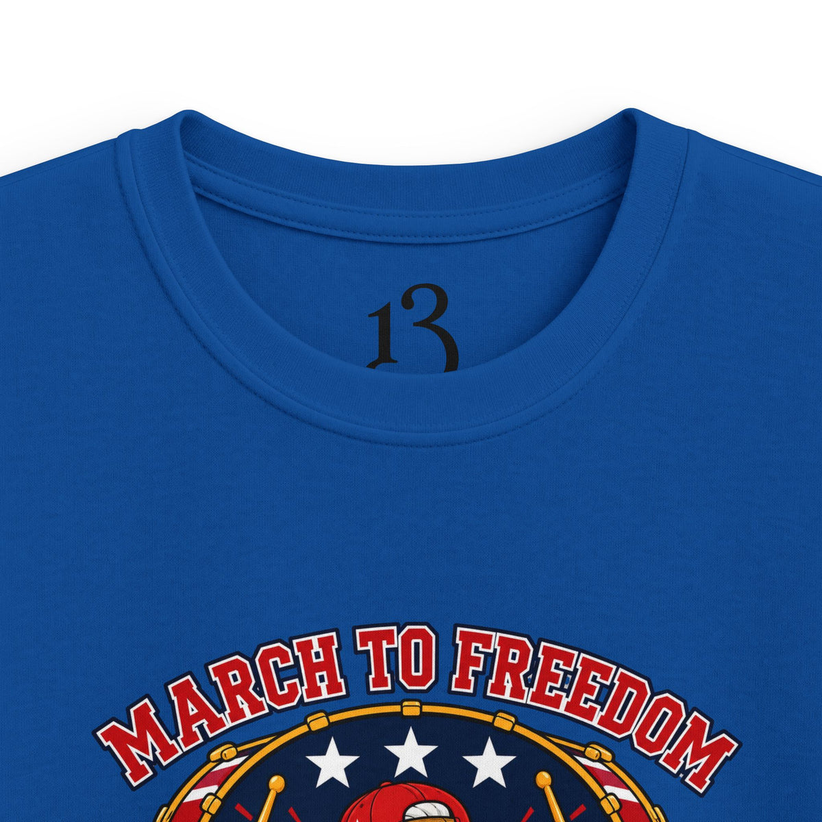 Kids Patriotic Eagle Tee - 'March to Freedom' Drumline Shirt