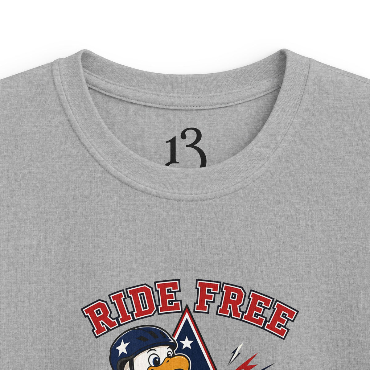 Kids' Bicycle Tee — "Ride Free" Retro Biker Graphic