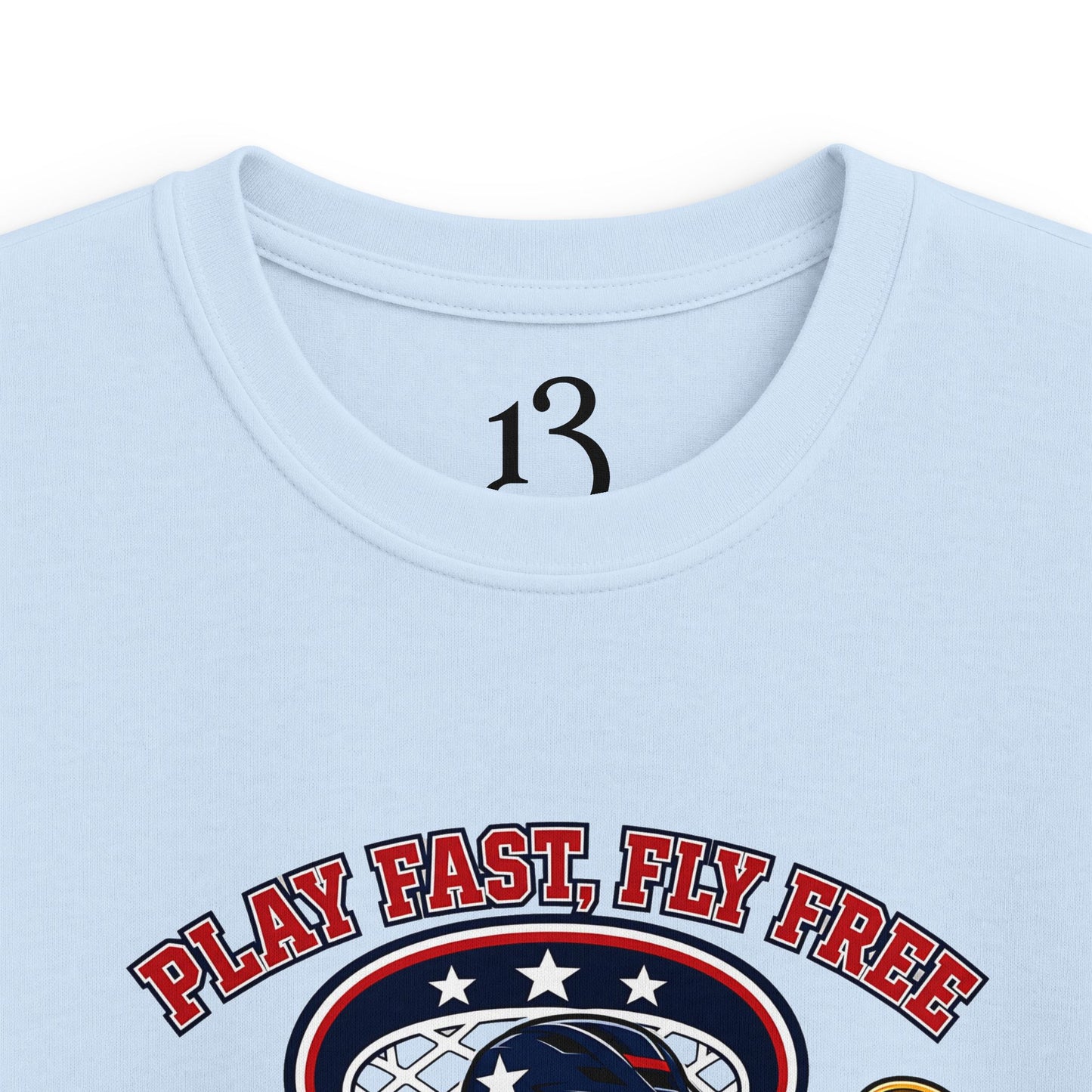Kids Lacrosse Tee - 'Play Fast, Hit Hard' Eagle Lacrosse Graphic Shirt