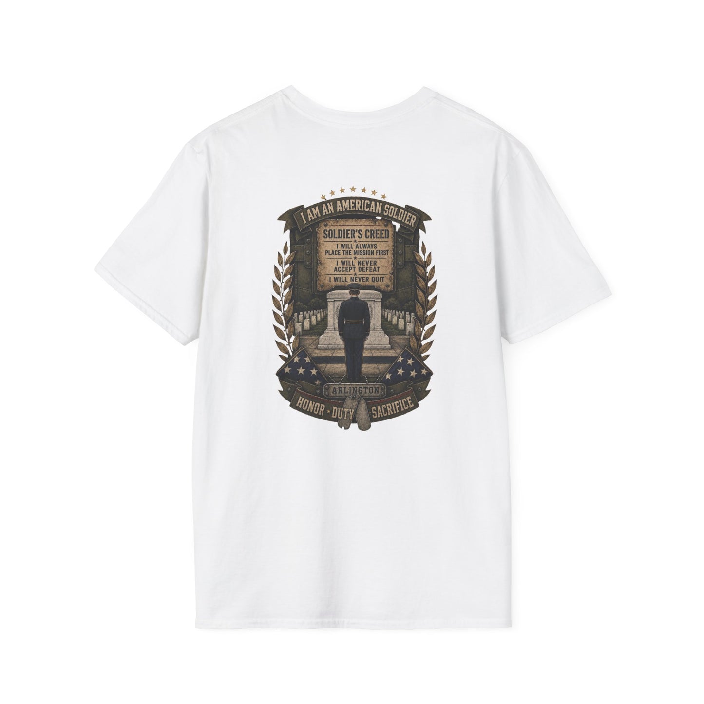 American Soldier Creed T-Shirt — I Am An American Soldier Military Tribute Tee