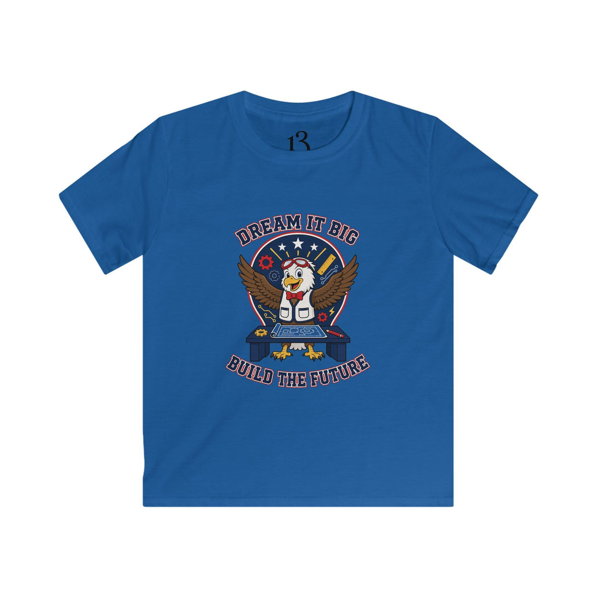 Kids Tee — "Dream It Big, Build The Future" Eagle Graphic