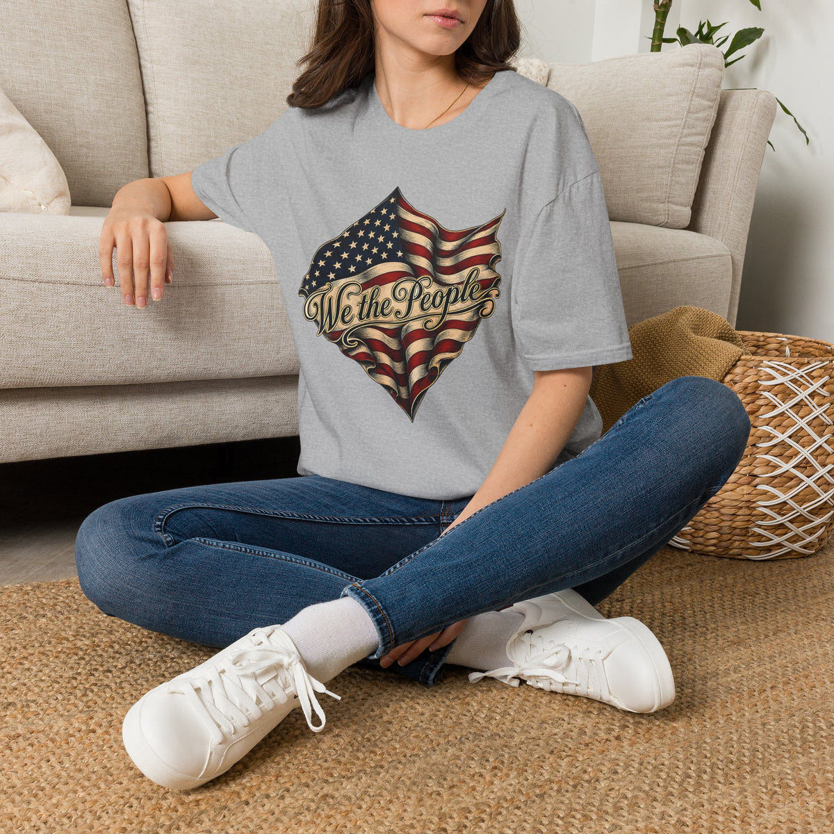 We the People Flag T-Shirt — Vintage American Patriotic Tee