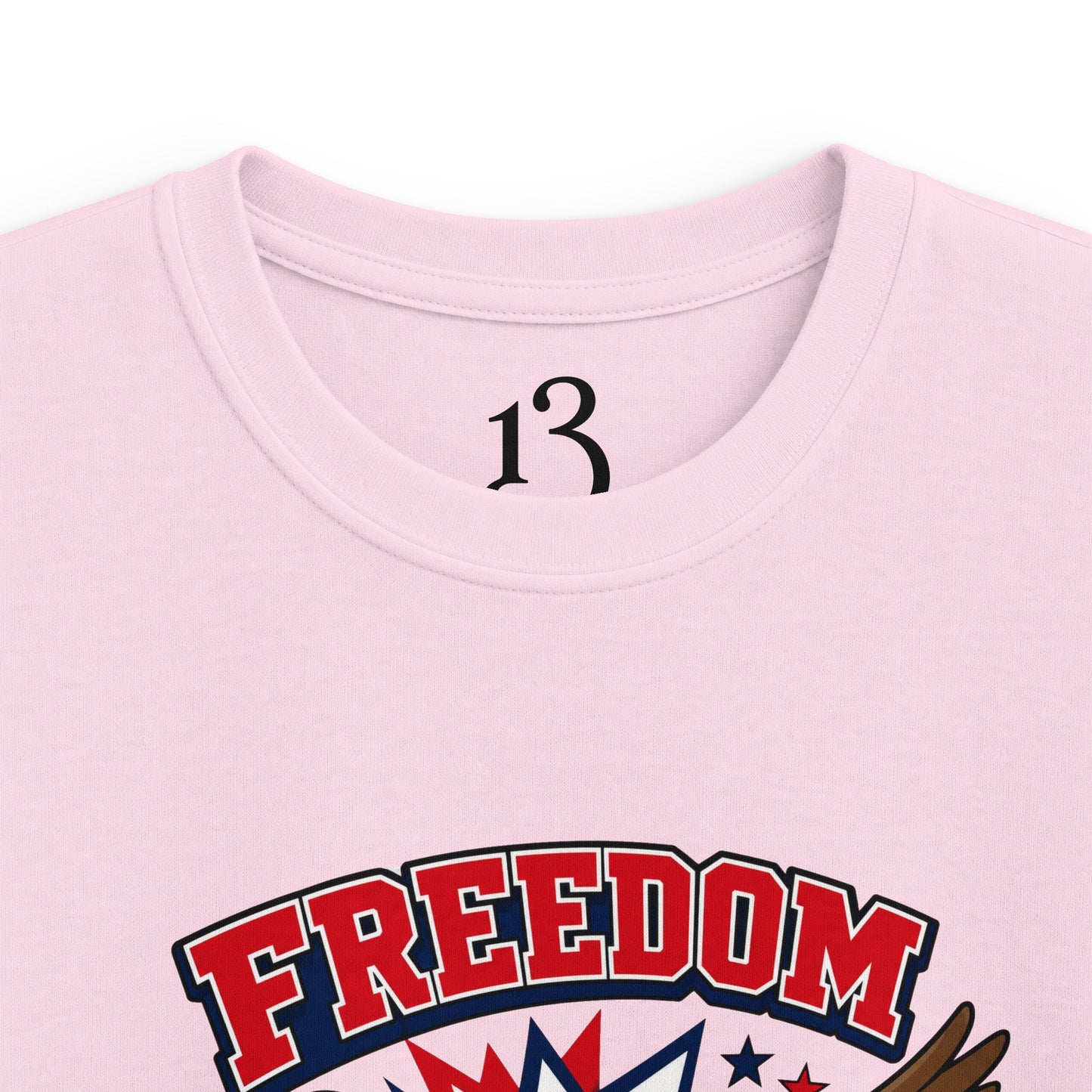 Kids Tee — "Freedom Flies Fast" Patriotic Eagle Shirt for 4th of July