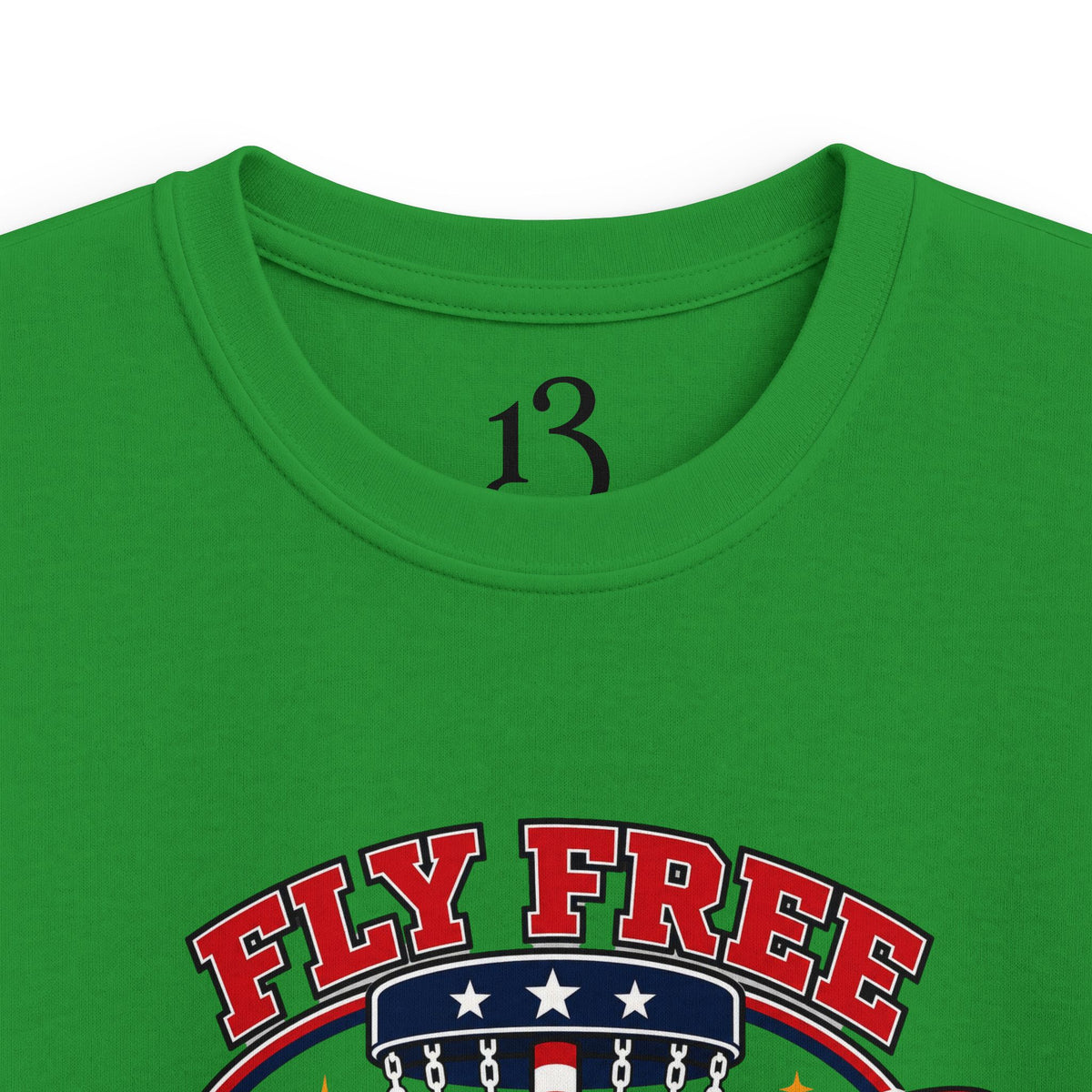 Kids Tee — "Fly Free USA Disc Crew" Patriotic Eagle Graphic