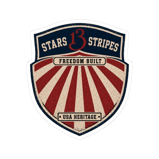 Vintage 'Stars13stripeS' Kiss-Cut Sticker — Freedom Built USA Heritage