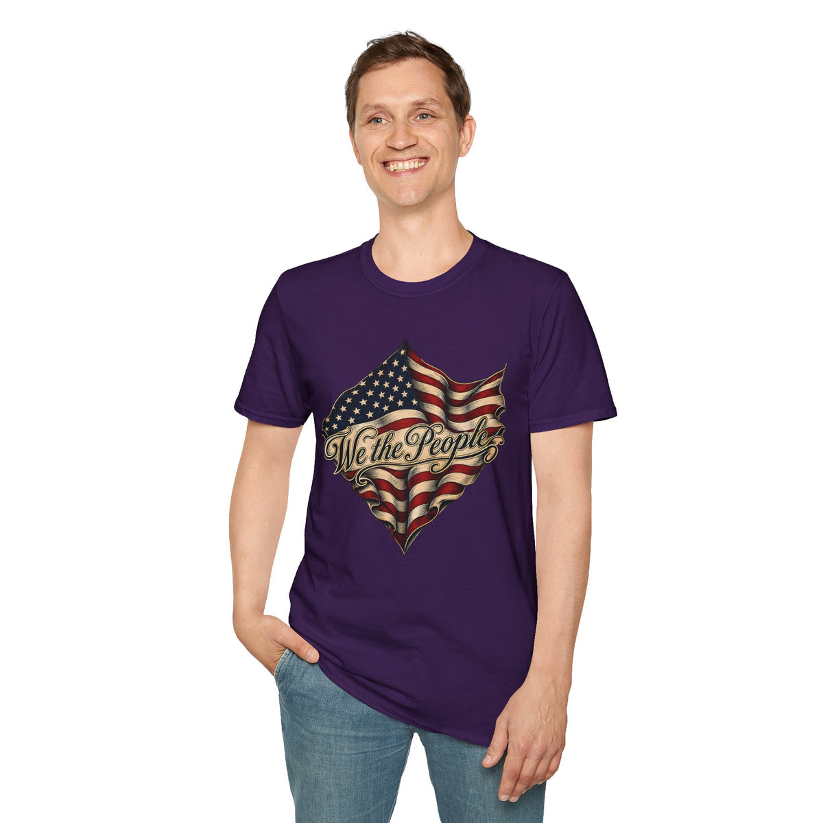 We the People Flag T-Shirt — Vintage American Patriotic Tee