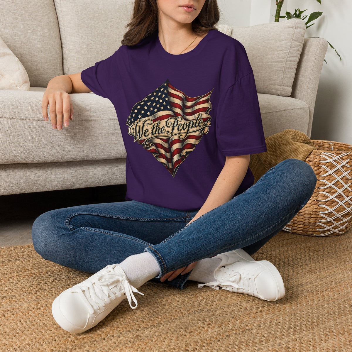 We the People Flag T-Shirt — Vintage American Patriotic Tee