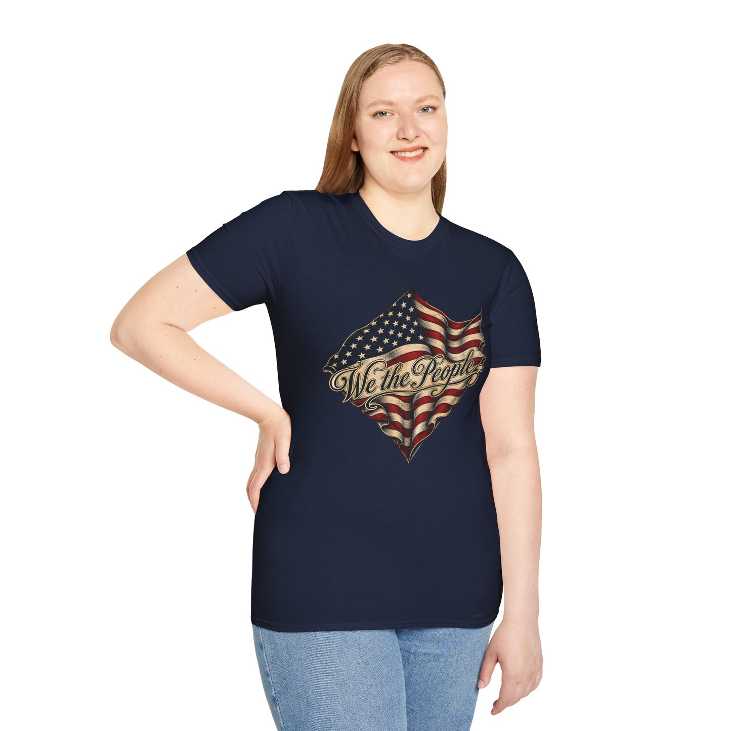 We the People Flag T-Shirt — Vintage American Patriotic Tee