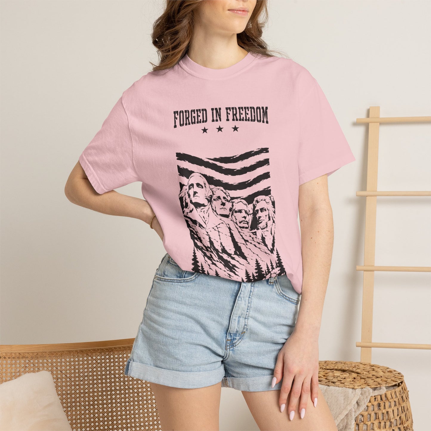 Forged in Freedom T-Shirt — Mount Rushmore Patriotic Tee (United States of America 1776)