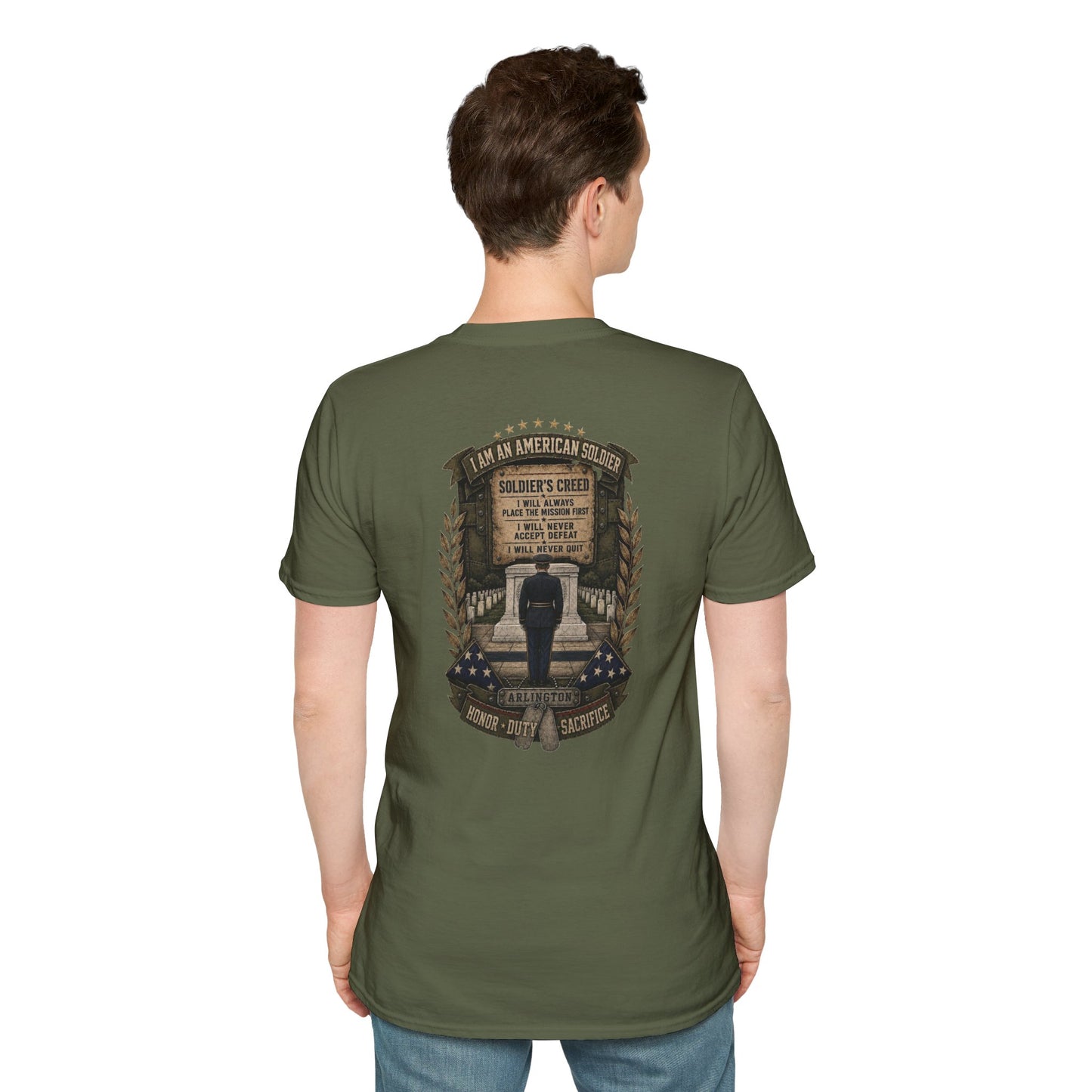 American Soldier Creed T-Shirt — I Am An American Soldier Military Tribute Tee