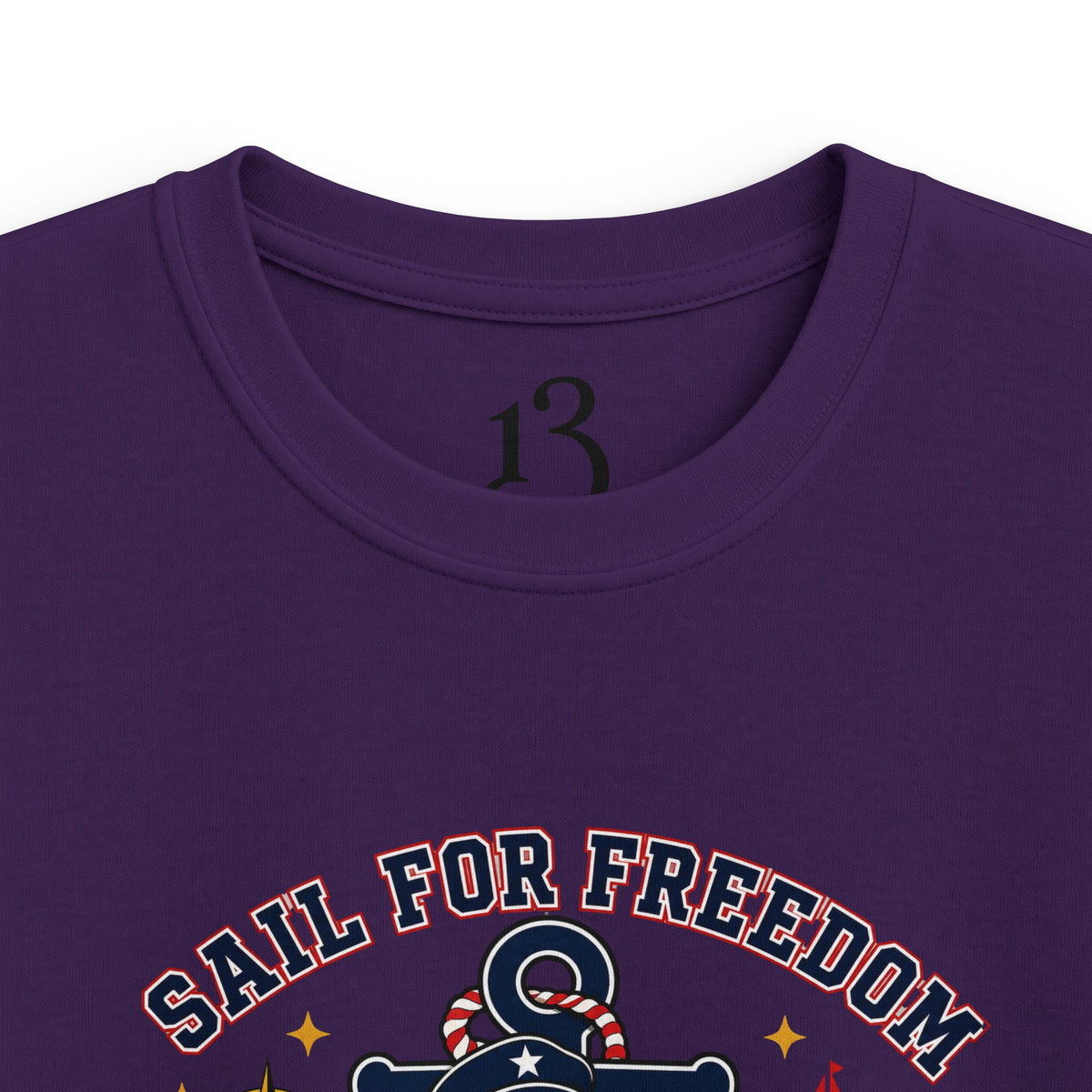Kids Tee — "Sail for Freedom" USA Deck Crew Patriotic Sailor Graphic