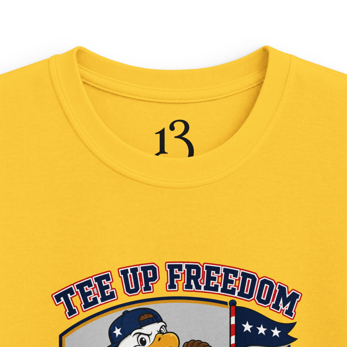 Kids T-Shirt - 'Tee Up Freedom' USA Fairway Crew Golf Graphic Tee for Boys
