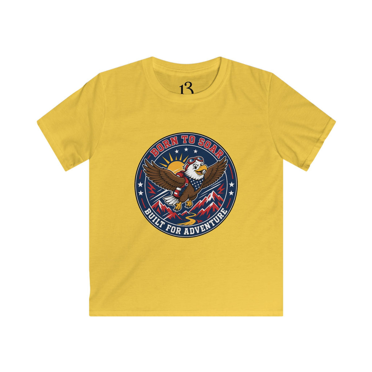 Kids Tee - "Born to Soar Built for Adventure" Eagle Graphic