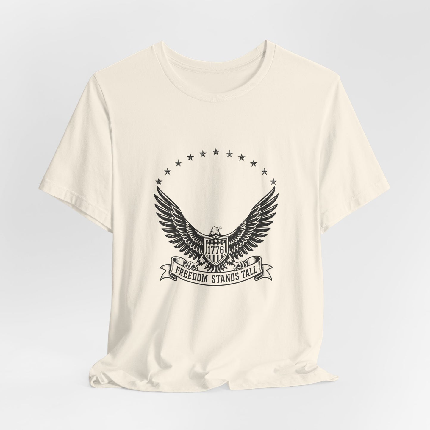 Freedom Stands Tall Eagle Tee — Patriotic 1776 American Flag Graphic T-Shirt