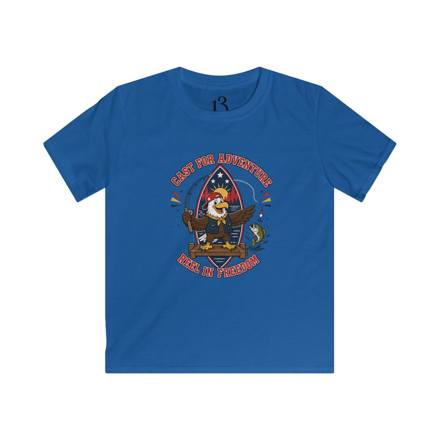 Kids Tee - "Born for Adventure, Raised by Freedom" Eagle Graphic