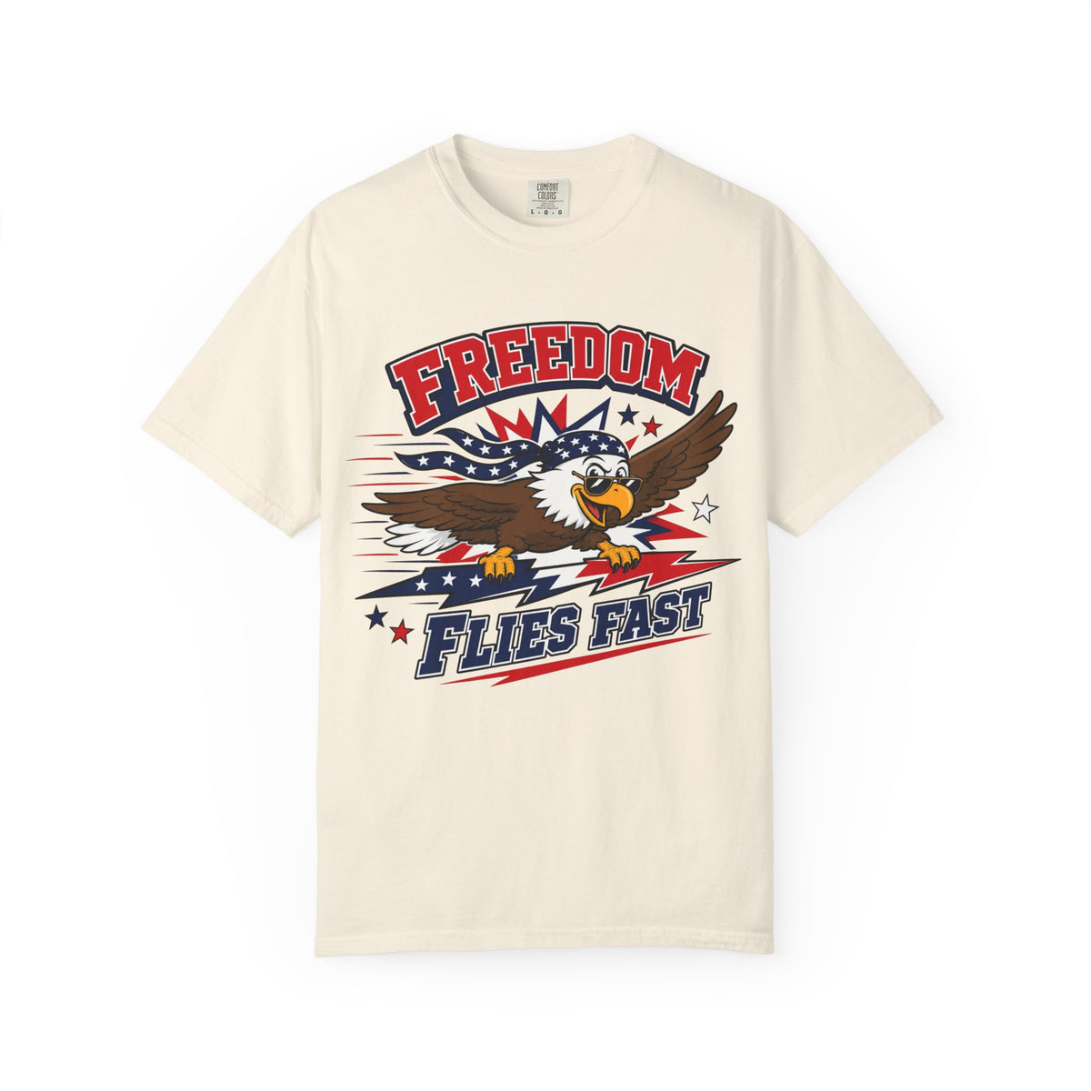 Freedom Flies Fast T-Shirt — Patriotic Eagle Graphic Tee