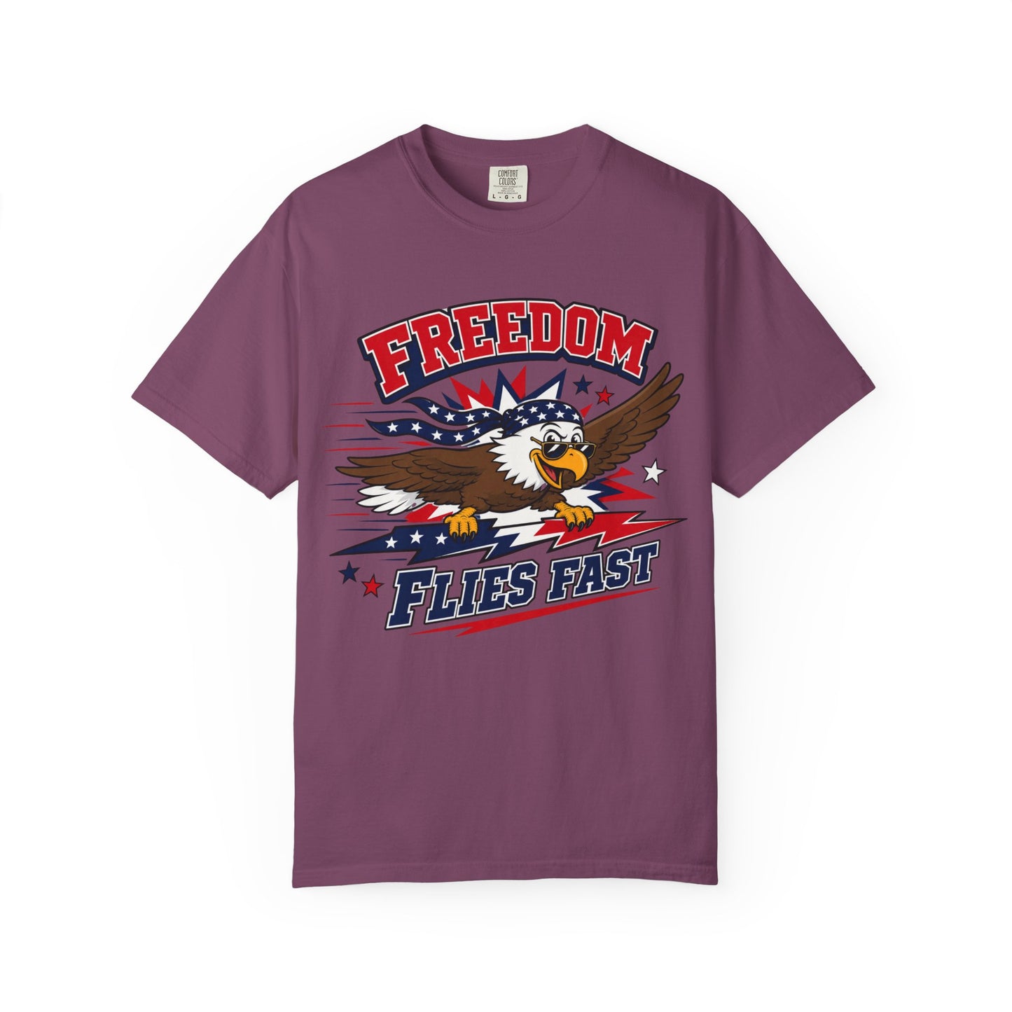 Freedom Flies Fast T-Shirt — Patriotic Eagle Graphic Tee