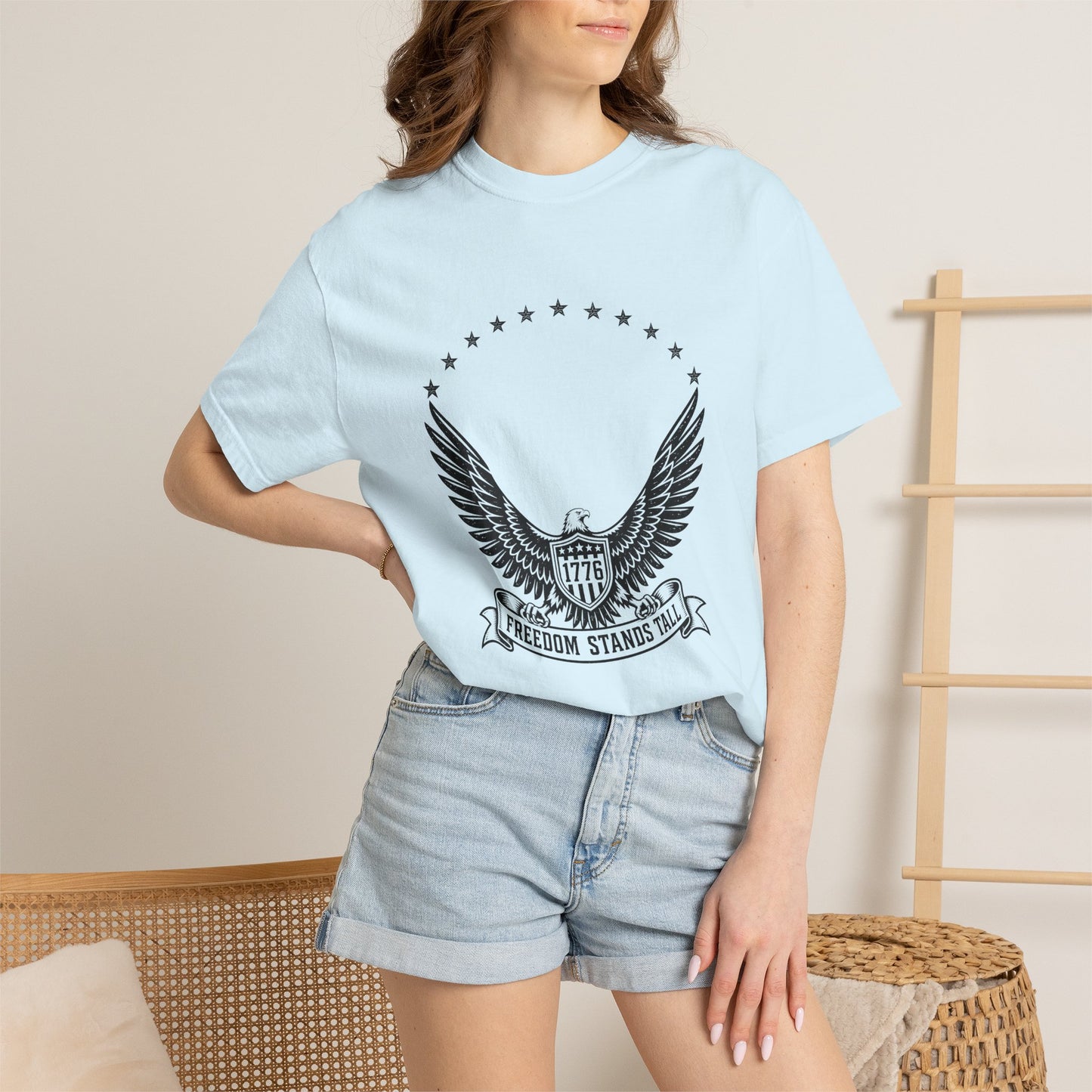 Freedom Stands Tall Eagle T-Shirt — 1776 Patriotic Tee